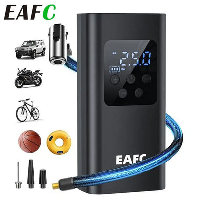 🚗 Przenośna Pompka Samochodowa 150 PSI – Bezprzewodowy Kompresor z Wyświetlaczem LED