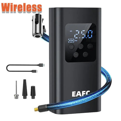 🚗 Przenośna Pompka Samochodowa 150 PSI – Bezprzewodowy Kompresor z Wyświetlaczem LED